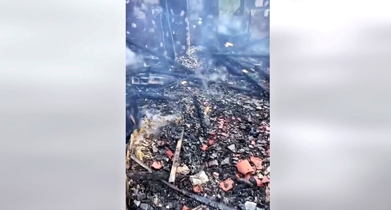 VIDEO Objavljena snimka potpuno izgorjele kuće u Zatonu