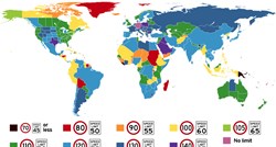 Evo kakva su ograničenja brzina diljem svijeta. U jednoj zemlji nema ograničenja