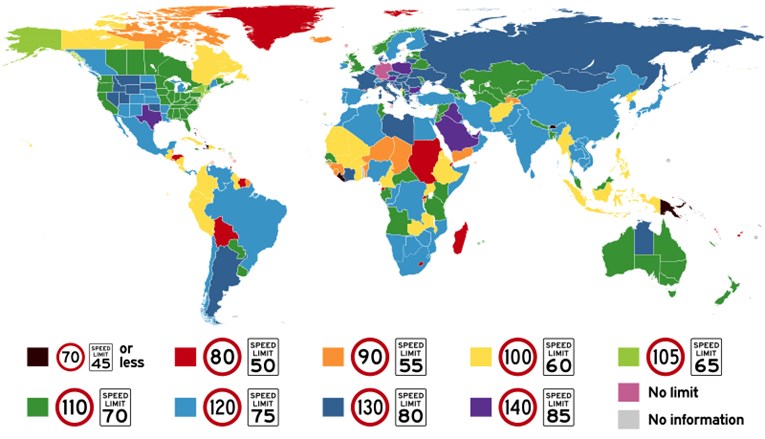 Evo kakva su ograničenja brzina diljem svijeta. U jednoj zemlji nema ograničenja