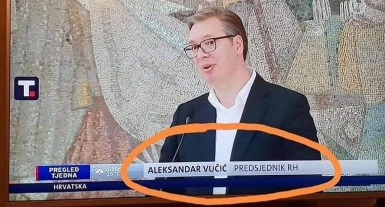 Dijeli se snimka Nove TV na kojoj je Vučić "predsjednik RH", evo što se dogodilo 