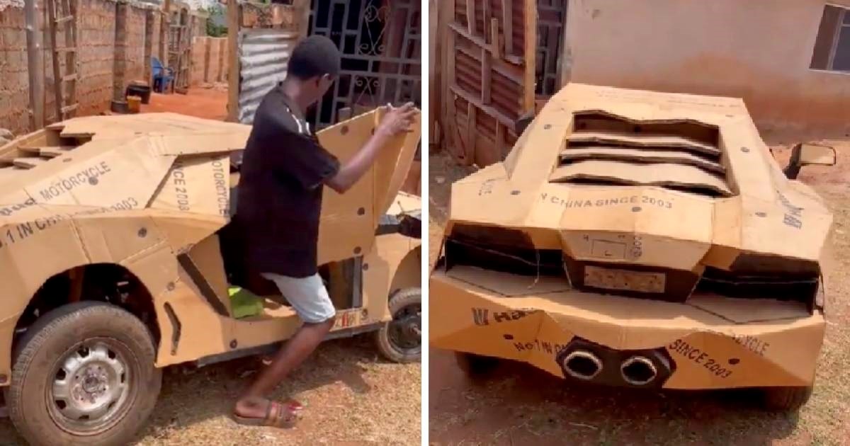 Tinejdžer izradio Lamborghini od kartona i - može se voziti