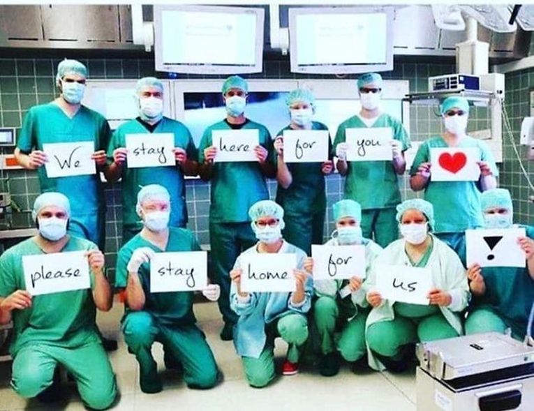 "Mi smo na poslu zbog vas": Snažne fotke iz bolnica uvjerit će vas da ostanete doma