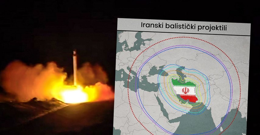 Ova karta prikazuje dokle mogu doseći iranski projektili