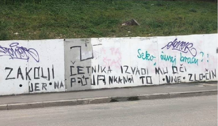 Grafit u Splitu: Zakolji četnika, izvadi mu oči jer na Pujankama to nije zločin