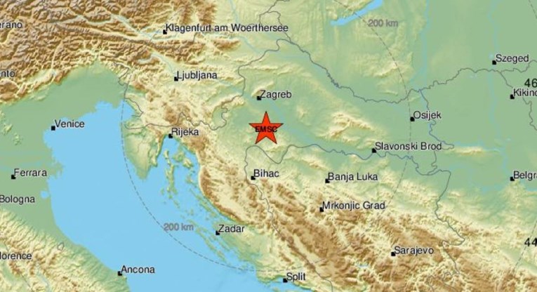 Potres magnitude 3 blizu Petrinje