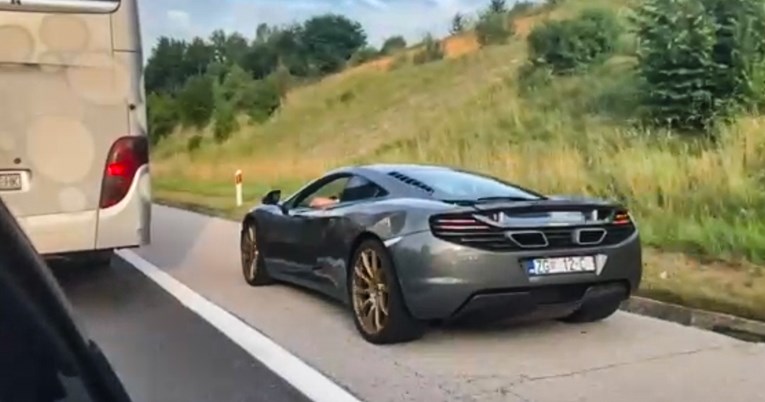 VIDEO Kreteni na cestama: U bijesnom McLarenu na A1 pretječe kolonu po zaustavnoj