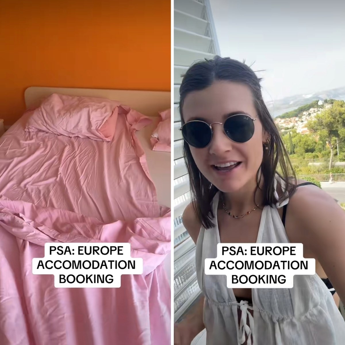 Tiktokericu zbunila posteljina u apartmanu, Hrvati u komentarima su u čudu