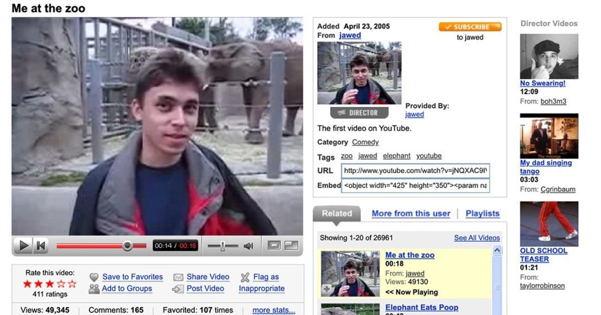 Prvi YouTube video postao je muzejski eksponat u Londonu