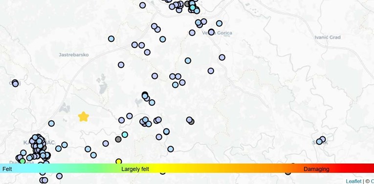 Potres jačine 3.2 po Richteru u središnjoj Hrvatskoj, epicentar kod Karlovca