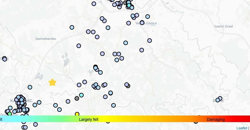 Potres jačine 3.2 po Richteru u središnjoj Hrvatskoj, epicentar kod Karlovca