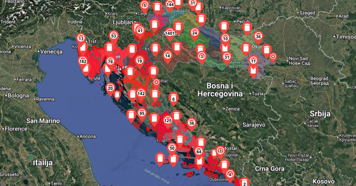 Znate li da postoji karta otpada u Hrvatskoj? I vi možete pomoći redarima