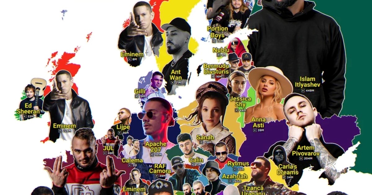 Ovo su najslušaniji glazbenici u Europi: Reper iz Sarajeva dominira cijelom regijom