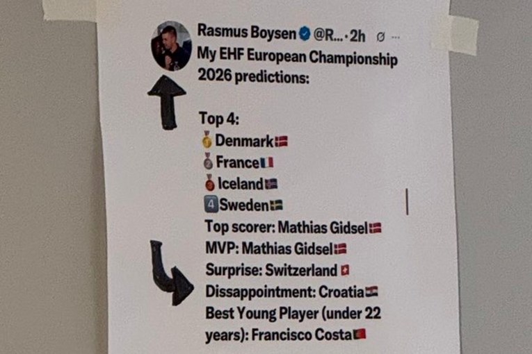 Pogledajte što su hrvatski rukometaši zalijepili na zid hotela u Malmöu