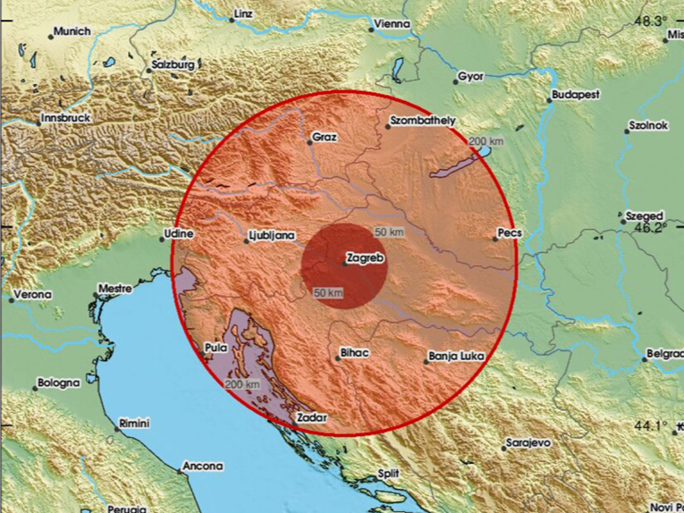 Slabiji potres u Zagrebu. EMSC: Magnituda je 2,2