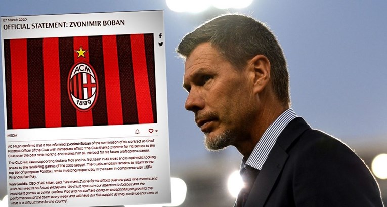 Zvone Boban dobio otkaz u Milanu