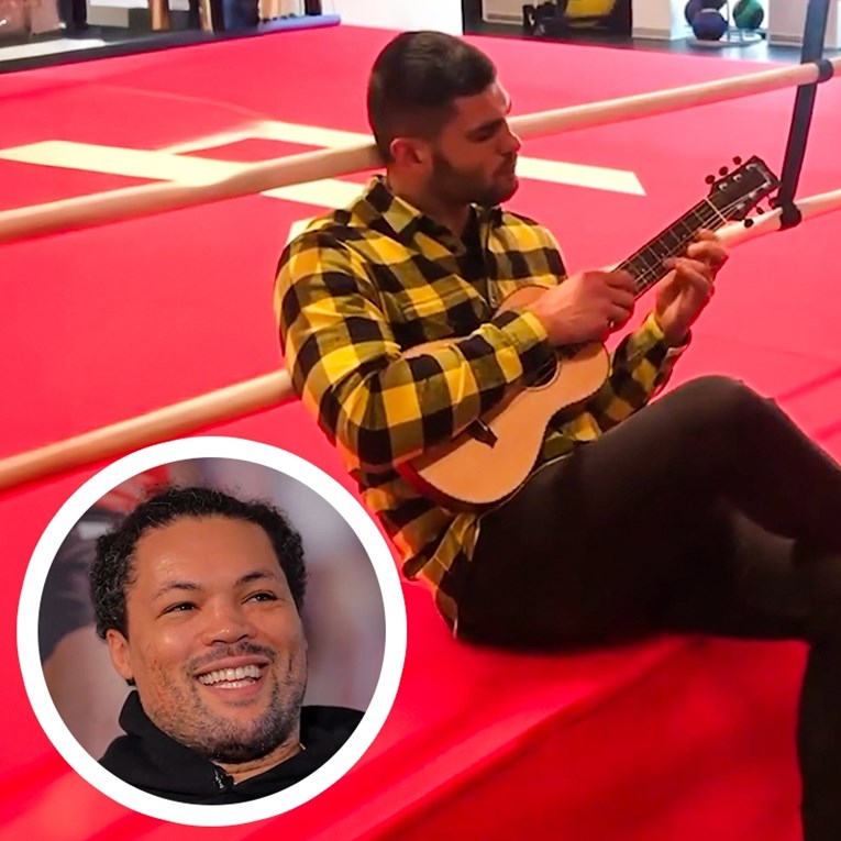 VIDEO Hrgović svira Gene kamene na gitari, idući protivnik mu se ruga i smije