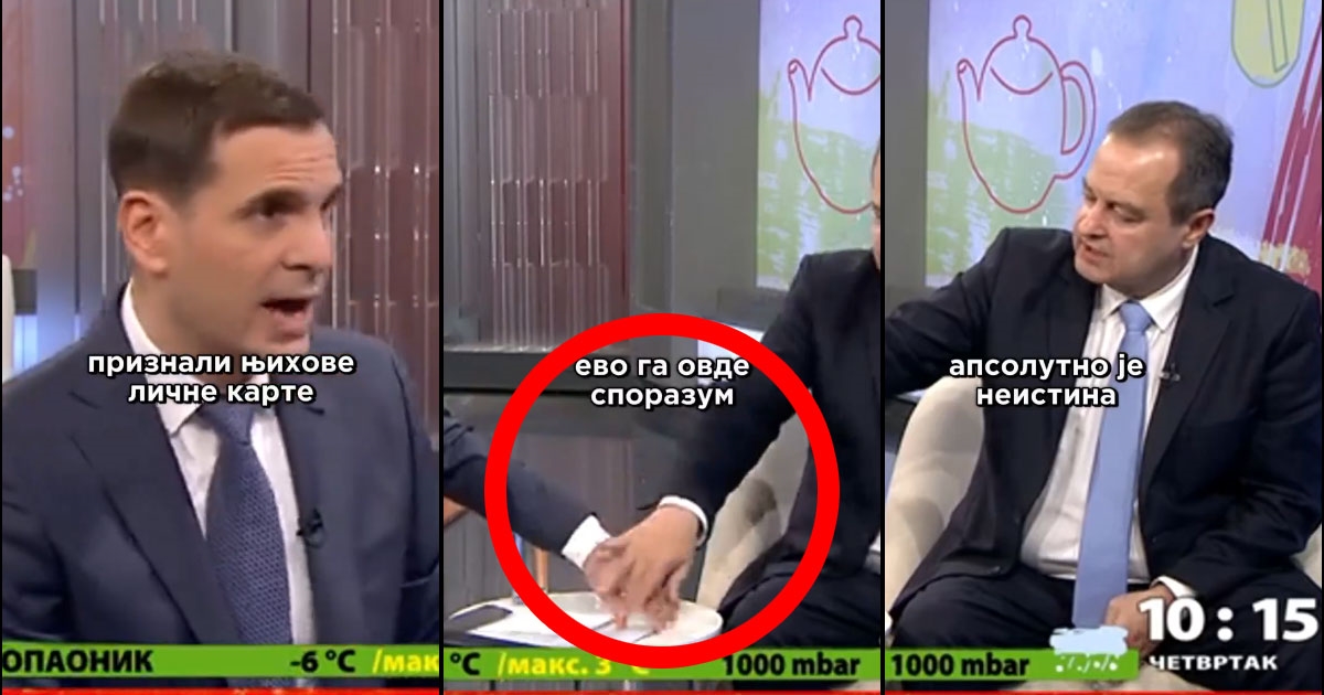 Bizarna debata u Srbiji, oporbenjak rekao Dačiću da mu je drago što mu dodiruje ruku