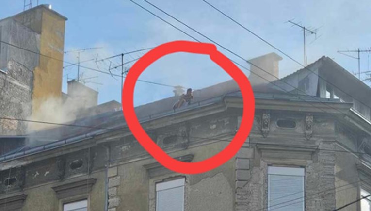 Požar u centru Zagreba. Izbio u stanu, vatrogasci spasili čovjeka s balkona