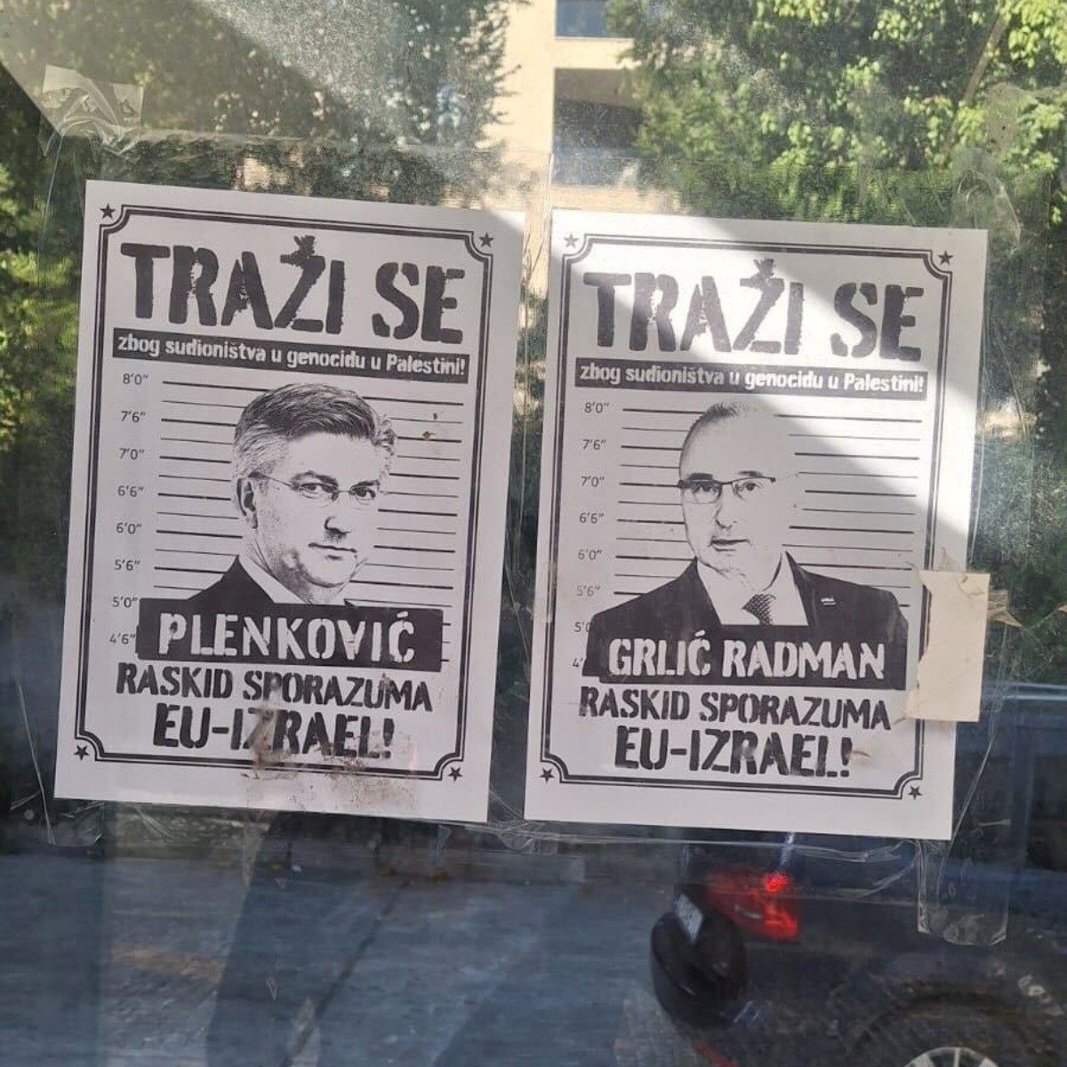 U Dubrovniku osvanuli plakati: Traže se Plenković i Grlić zbog sudioništva u genocidu