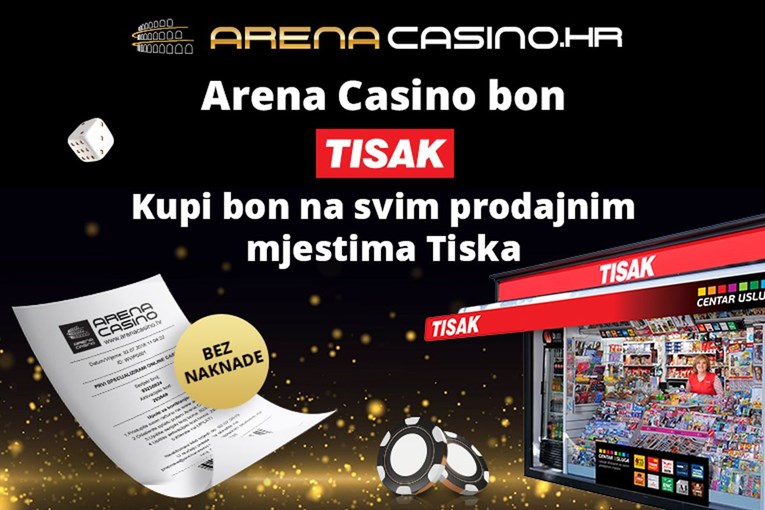 Tisak AKCIJA! Potraži Arena Casino bon na svim kioscima Tiska!