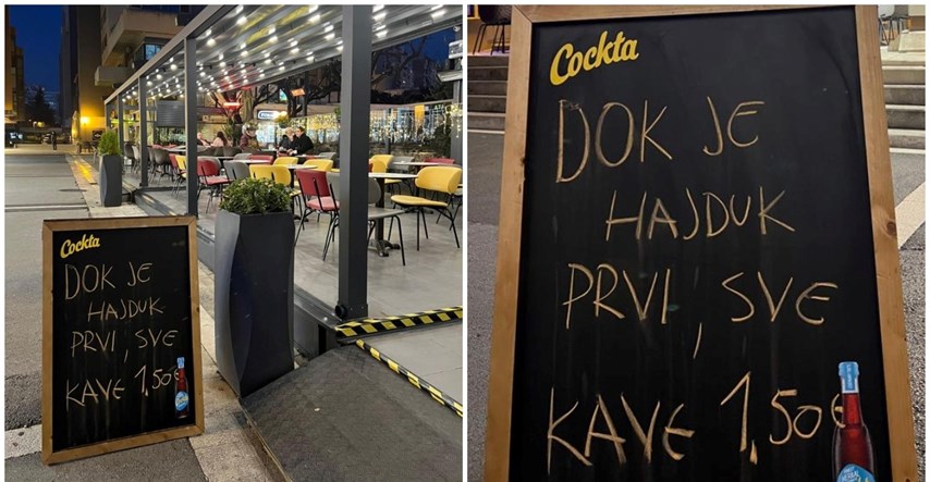 Splitska palačinkarnica kavu spustila na 1.50 €: "Tako će biti dok je Hajduk prvi"
