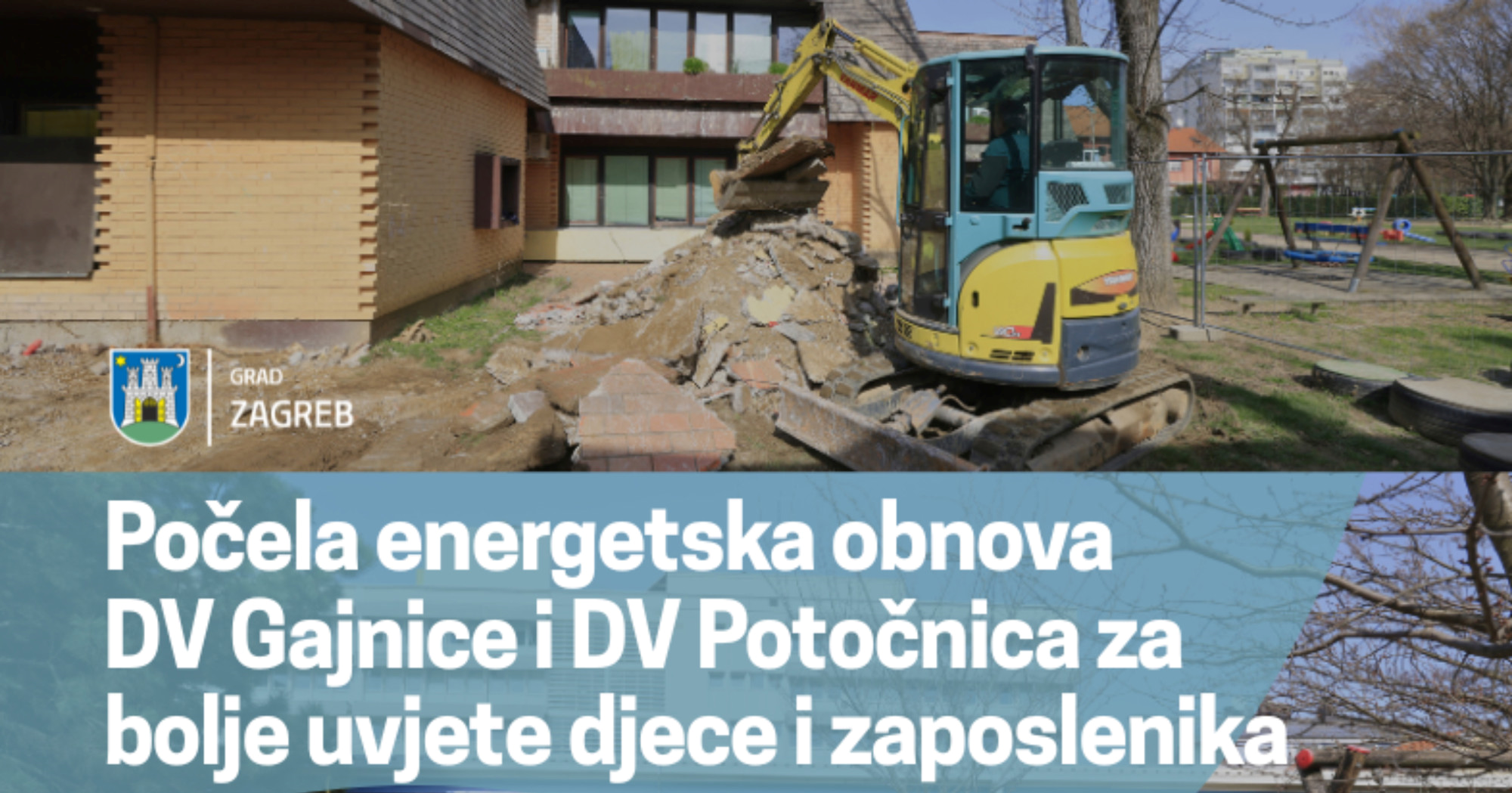 Grad Zagreb započeo energetsku obnovu dva vrtića
