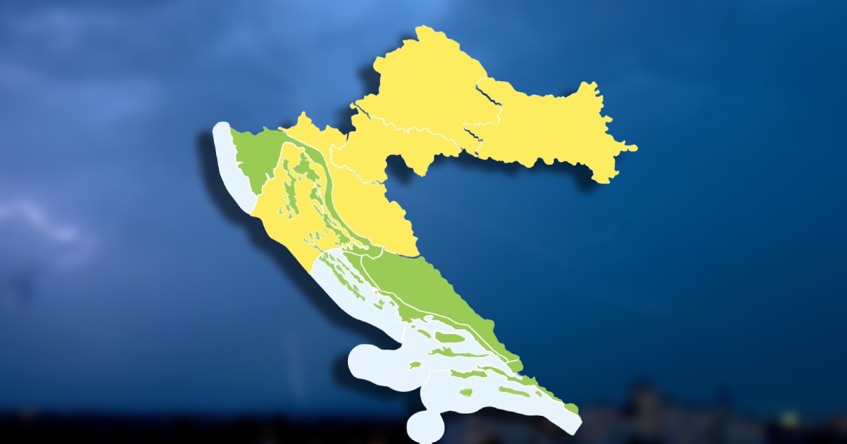 DHMZ izdao upozorenja gotovo cijelu zemlju. Najavljuju nevrijeme