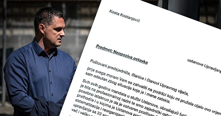 FOTO Ovo je ostavka Koste Kostanjevića