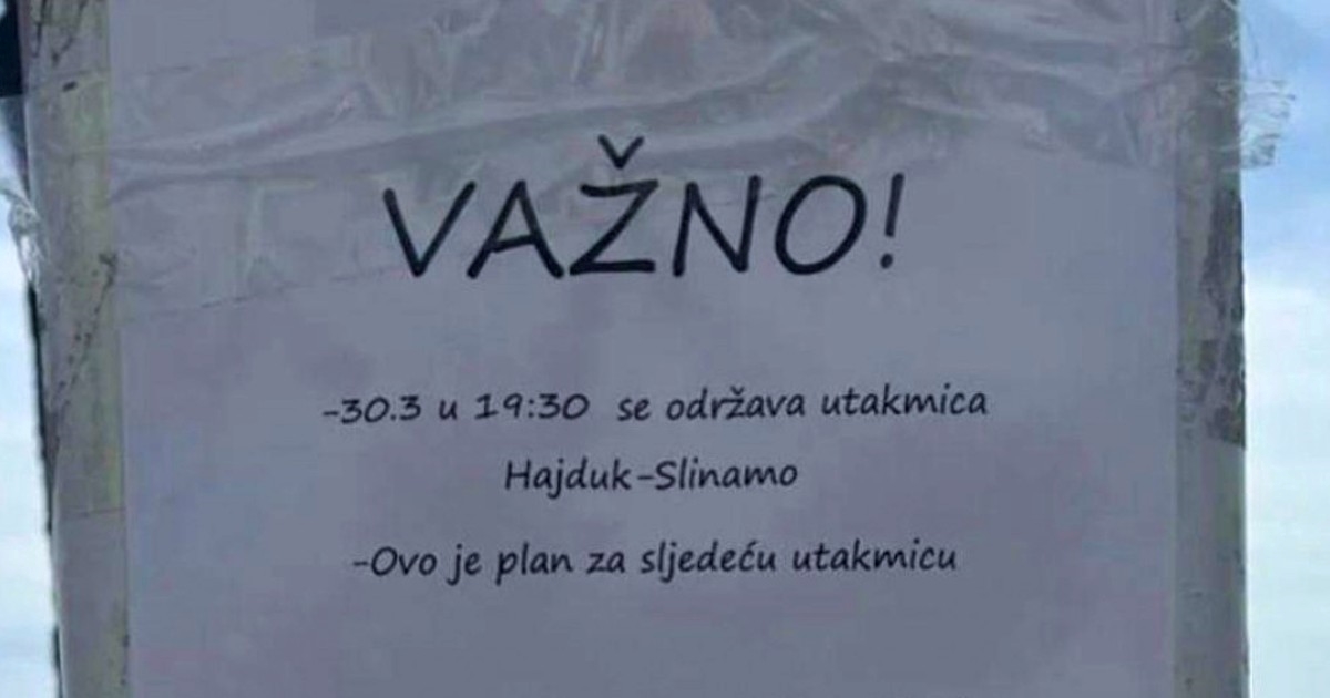 Društvenim mrežama širi se poruka sa splitske Rive. Je li ovo plan navijača za derbi?