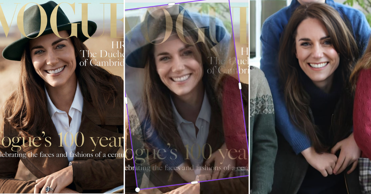 Kruži teorija da je na novoj slici Kate fotošopirano njeno lice s naslovnice Voguea