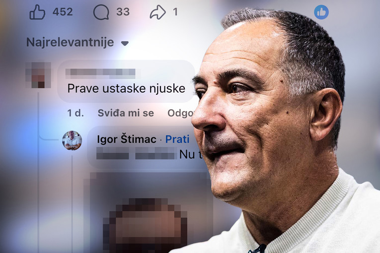 Tip na Fejsu napisao Štimcu: "Prave ustaške njuške." Štimac: "Nu tvoje mamlaze"