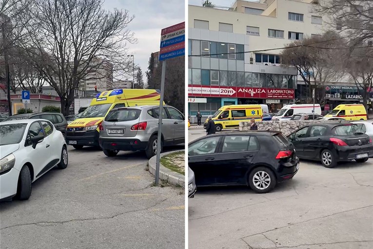 VIDEO Hitna pod sirenom nije mogla izaći iz splitske bolnice