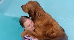 Ovaj pas obožava kupanje u bazenu, a kada uđe, uvijek čini presmiješnu stvar