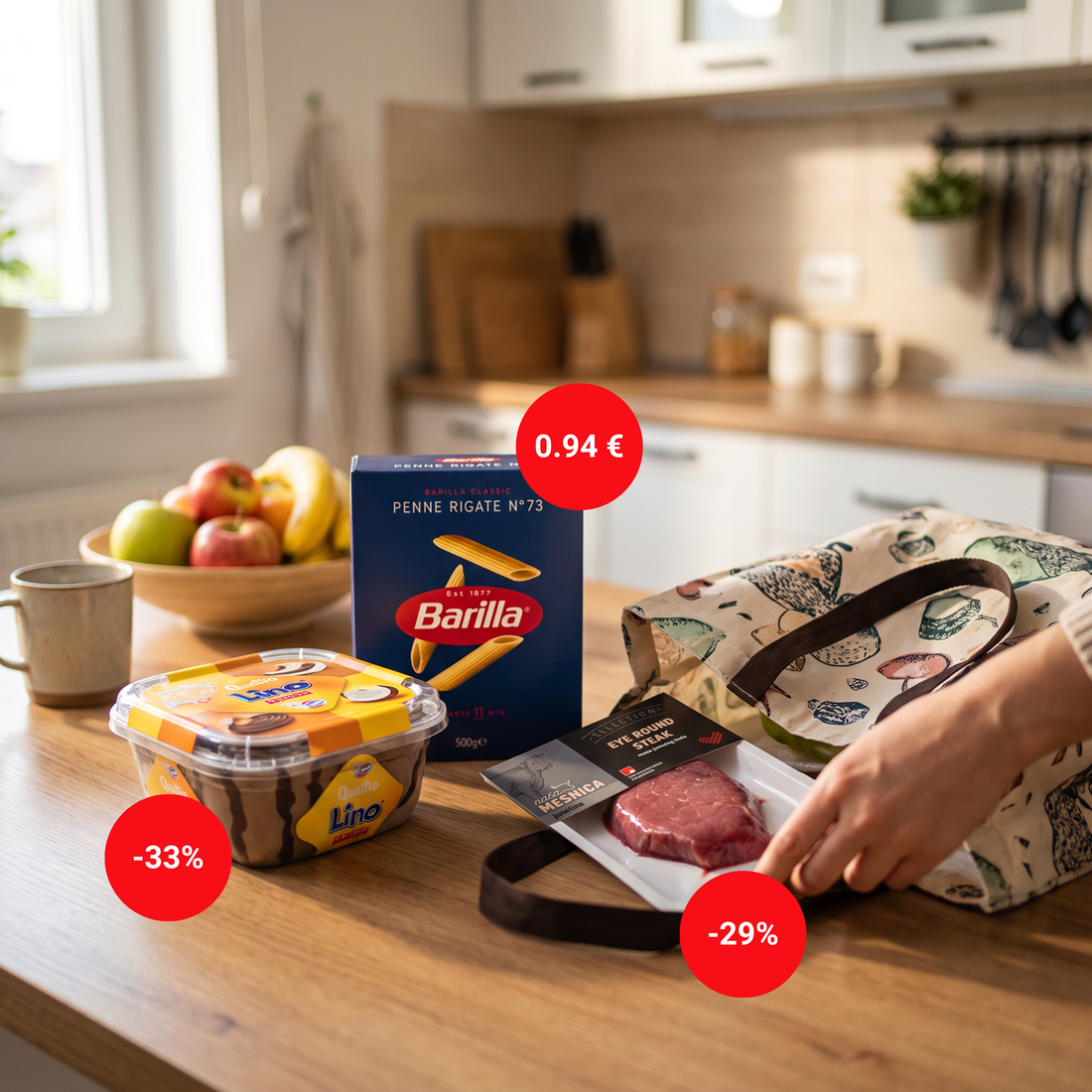 Barilla tjestenina ispod 1 eura, steak na 29% popusta, a sladoledi nikad povoljniji