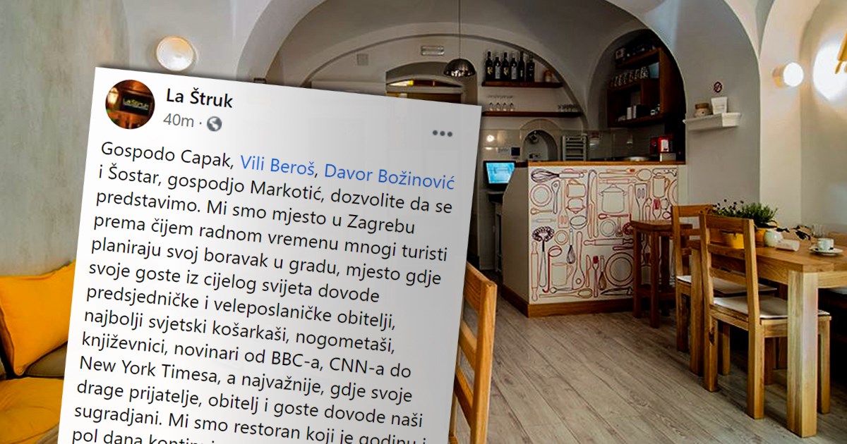 Svjetski poznati restoran iz Zagreba Stožeru: Lijepu priču pretvarate u horor