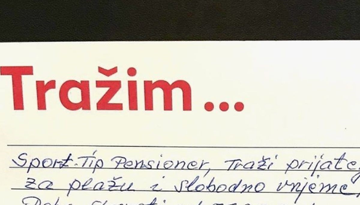 Oglas penzića iz Dalmacije postao hit na fejsu, jedan detalj svima zapeo za oko