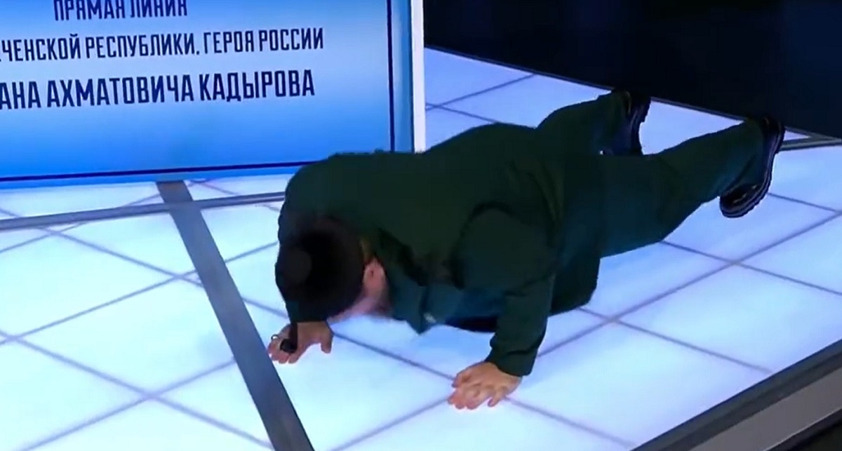 VIDEO Čečenski vođa radio sklekove na ruskoj televiziji