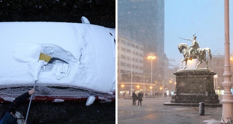 Zagreb se probudio u snijegu, pogledajte fotke i snimke