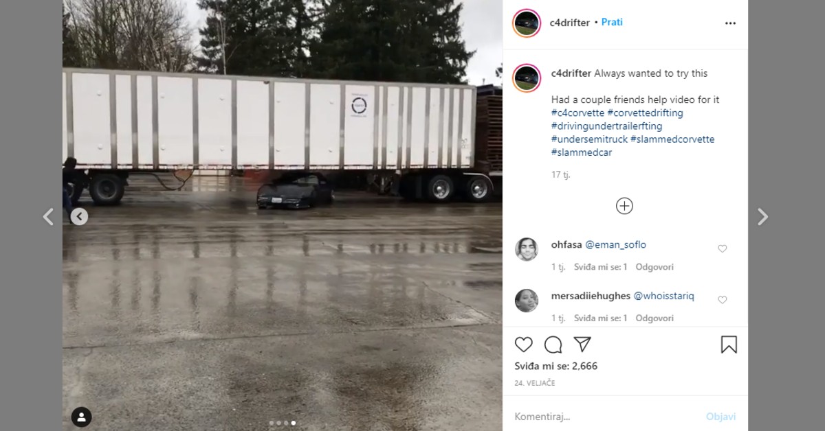 VIDEO Ovaj auto je jako nizak, može li proći ispod šlepera?