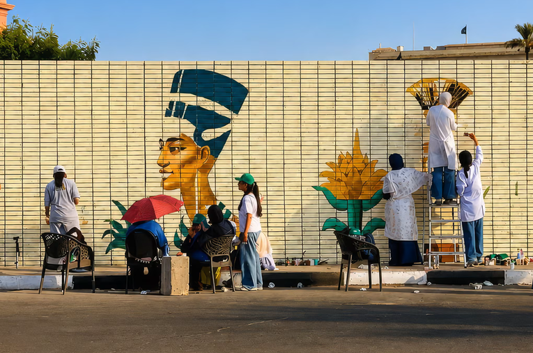 Mural s tamnoputim Tutankamonom i Nefertiti naljutio Egipćane. Hitno je uklonjen