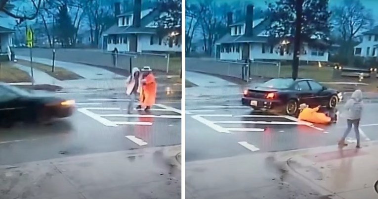 VIDEO Policajka tijelom zaštitila dijete od naleta auta na pješačkom prijelazu