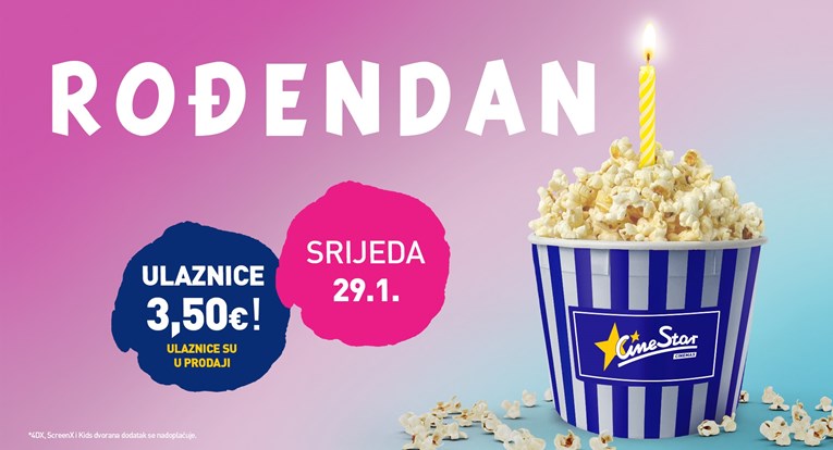 CineStar slavi 22. rođendan: U srijedu 29. siječnja ulaznice samo 3.50 eura