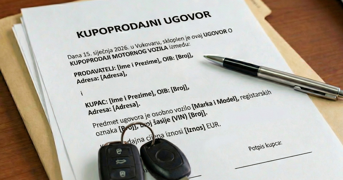 Mladić (22) u Vukovaru lažnim ugovorom prebacio tuđi auto na svoje ime