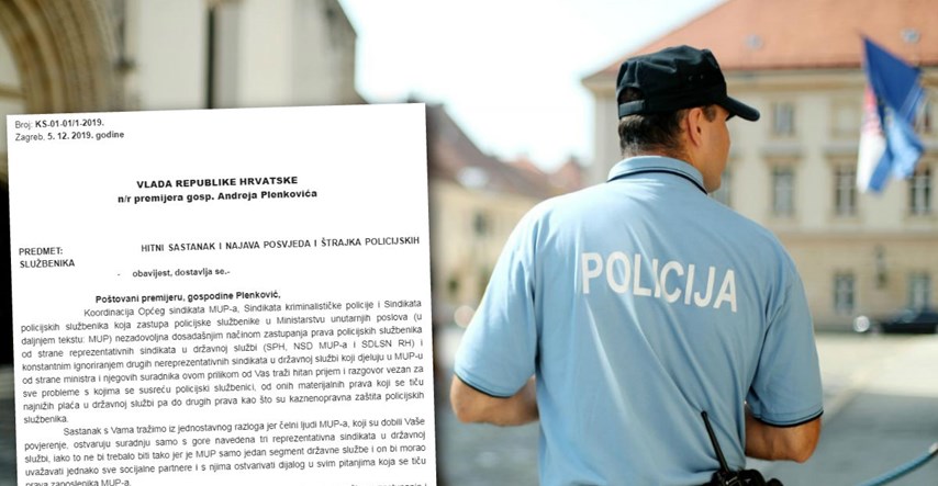 Policajci traže hitan sastanak s Plenkovićem, prijete štrajkom i prosvjedom