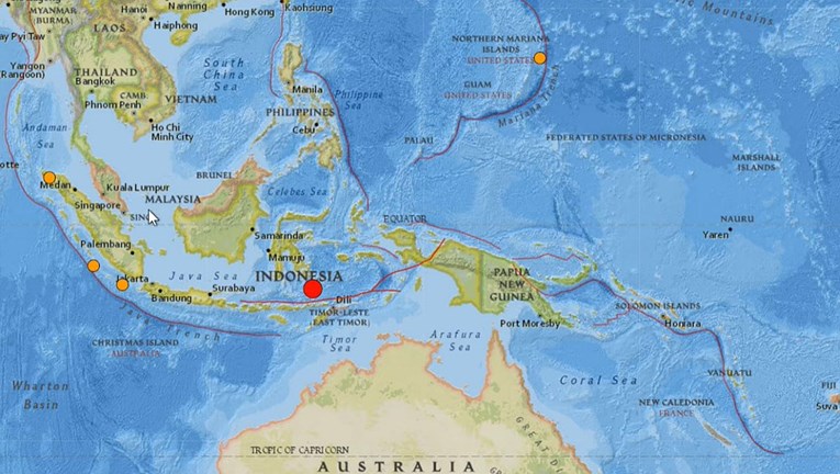 Potres jačine 6,9 pogodio podmorje kod Indonezije