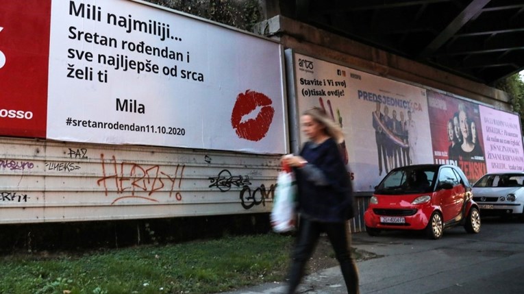 Cura iz Zagreba jumbo plakatom poslala poruku dečku: "Mili najmiliji..."