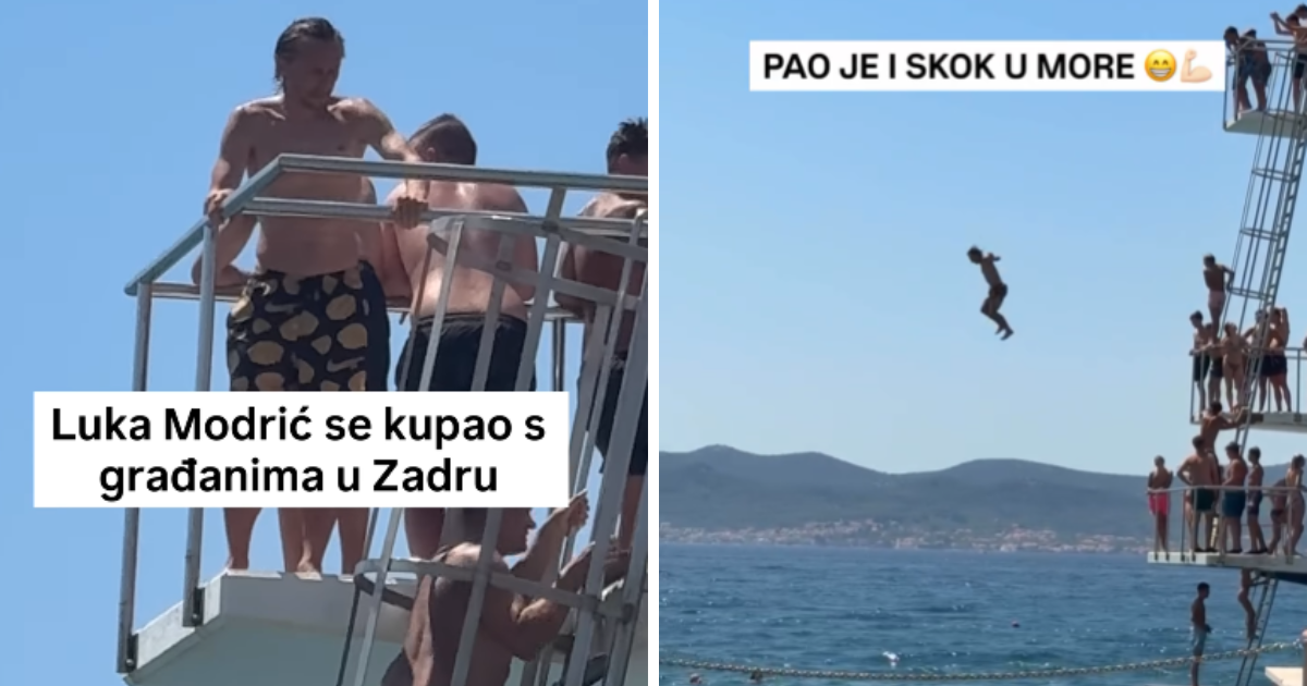 VIDEO Modrić u Zadru s velike skakaonice skakao u more