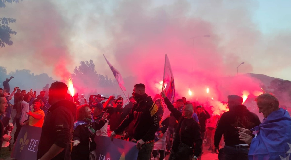 U Zenicu zbog utakmice Lige nacija stigli Ljuti krajišnici. Pogledajte kako navijaju
