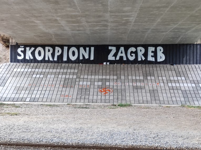 Grafiti u Zagrebu: "Muslims go home! Ubij Židove!"