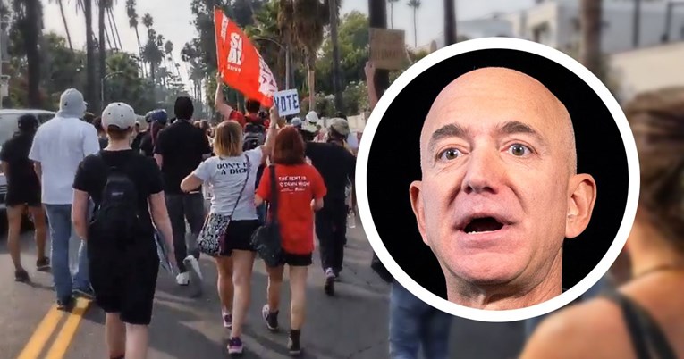 Radnici Amazona tražili povišicu od 2 dolara po satu pred vilom Jeffa Bezosa 